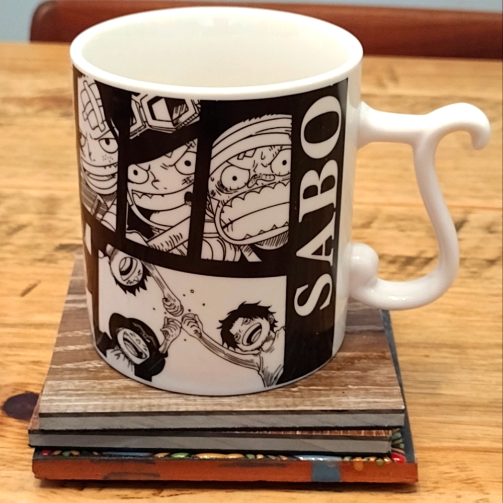 One Piece Sabo Black and White Mug